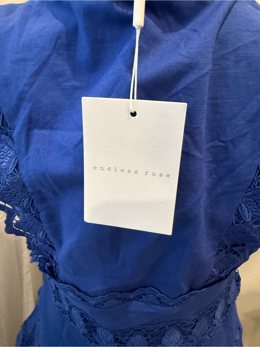 Endless Rose Royal Blue Lace Tiered Mini Dress - Picture 4 of 6